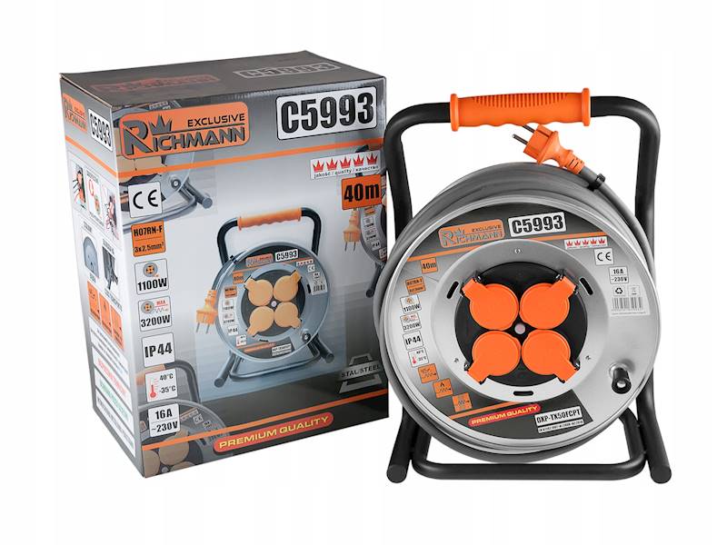 C5993 PRZEDŁUŻACZ NA BĘBNIE 230V/40M CORONA