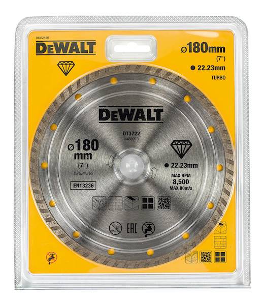 DW/DT3722-QZ TARCZA DIAMENTOWA 180X22.2 GR. 2.4MM