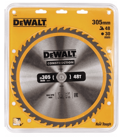 DW/DT1959-QZ TARCZA 305X30MM 48T DO PILAREK RĘCZNYCH /DREWNO, BUDOWLANA/