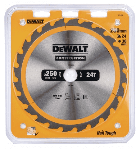 DW/DT1956-QZ TARCZA DO CIĘCIA DREWNA  250X30MM 24T DO PILAREK STACJONARNYCH