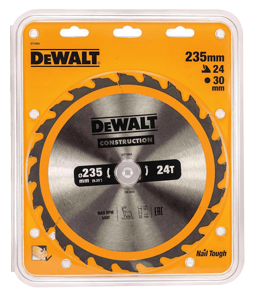 DW/DT1954-QZ TARCZA DO CIĘCIA DREWNA 235X30MM 24T DO PILAREK STACJONARNYCH 