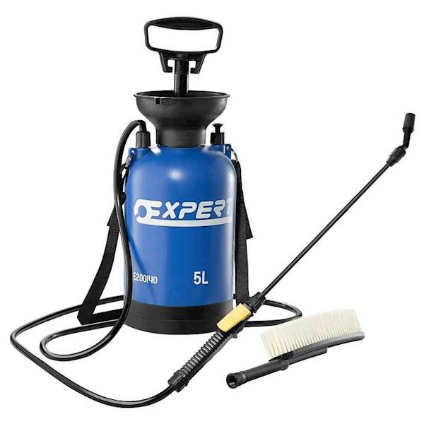 E200140 OPRYSKIWACZ 5L ZE SZCZOTKĄ DO MYCIA