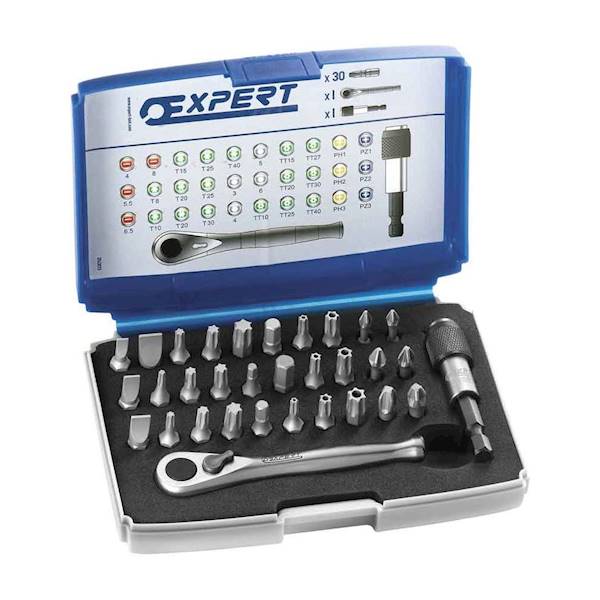 E131702 ZESTAW KOŃCÓWEK 1/4 DO DOKRĘCANIA Z GRZECHOTKĄ
