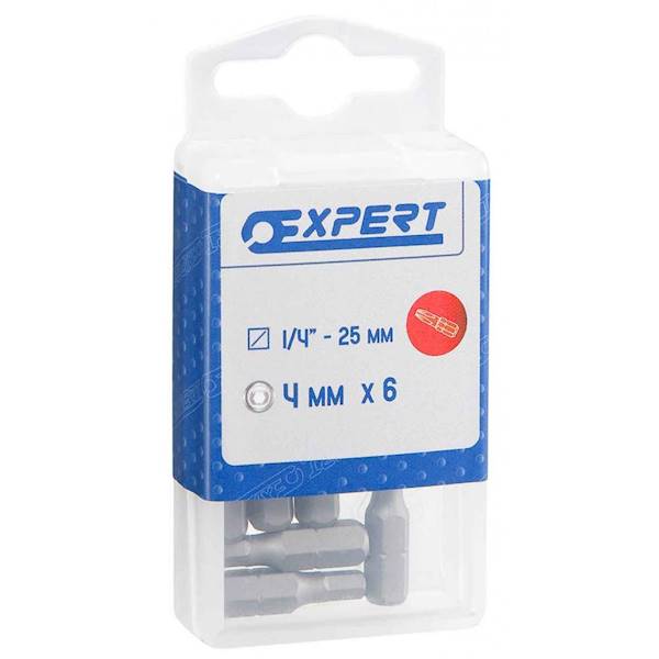 E117768 KOŃCÓWKI DO DOKRĘCANIA HEX 1/4 25MM 6SZT