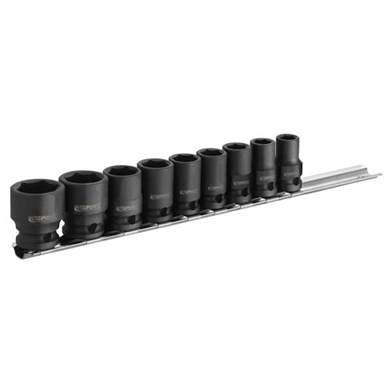 E041601 ZESTAW 9 NASADEK UDAROWYCH 3/8" NA SZYNIE