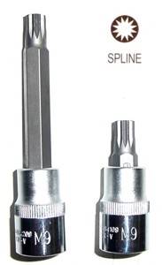 Bit SPLINE M12 x 55mm z nasadką 1/2"