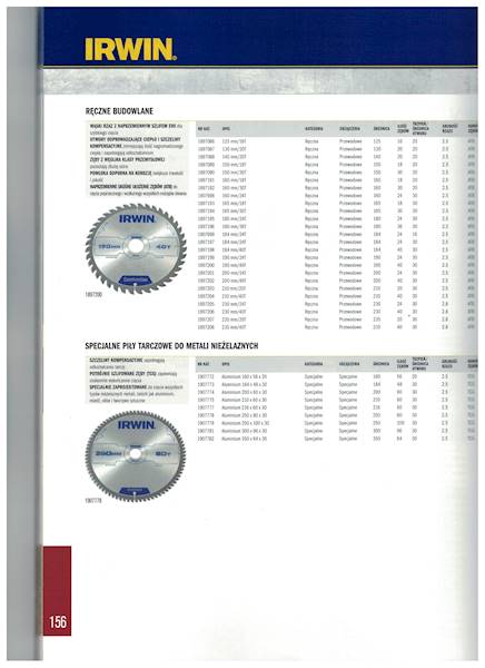 IR1907778 OPP  IR Piła tarczowa do aluminium ALU  250mm x 80T x 30