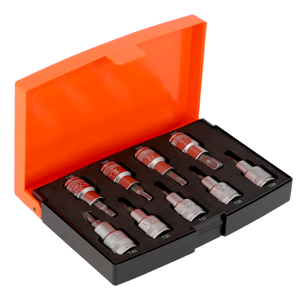 SET 1/2"SOCKETS TORXBITS SHORT