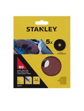 STA32185-XJ KRĄZKI DO SZLIFOWANIA 125MM 5 SZTUKX60G /DO SZLIFIERKI KĄTOWEJ/