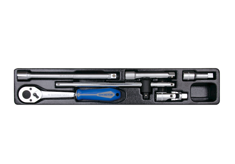 ZESTAW- GRZECHOTKA 1/2" Z AKCESORIAMI, WKŁAD DO SKRZYNKI 87408, 6 CZ.