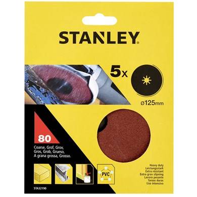 STA32190-XJ KRĄŻKI DO SZLIFOWANIA 125MM 80G 5SZTUK