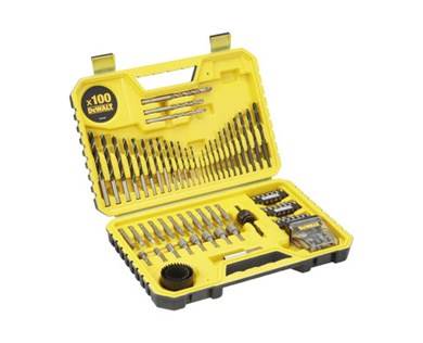 DW/DT71563-QZ ZESTAW 100 WIERTEŁ DO DREWNA, METALU I BETONU
