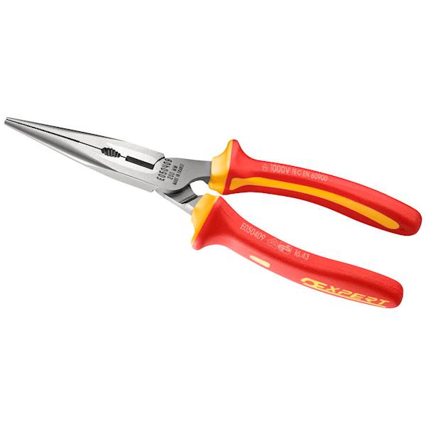 E050409 SZCZYPCE WYDŁUŻANE PÓŁOKRĄGŁE 200MM IZOLOWANE 1000V, 