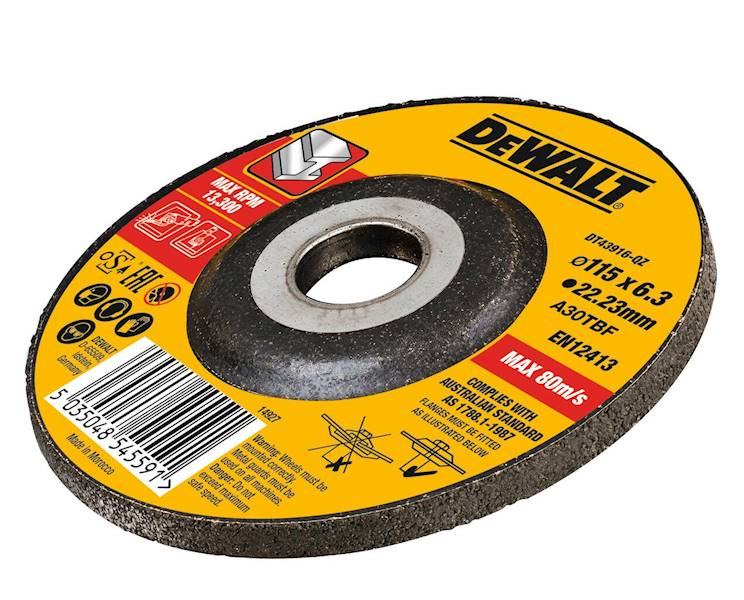 DW/DT43916-QZ TARCZA DO SZLIFOWANIA 115X6,0MM METAL