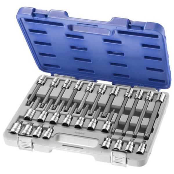 E200515 ZESTAW NASADEK 1/2 XZN M5-M14 CHROM KRÓTKIEI DŁUGIE 32 CZ.
