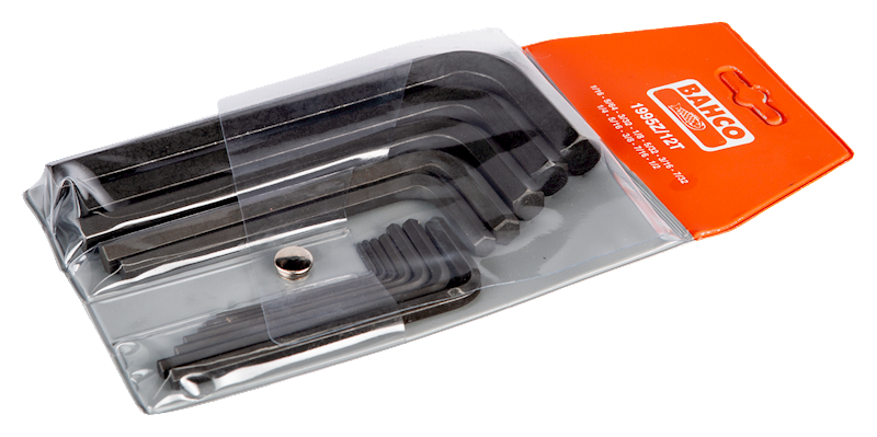 HEX KEY SET 12 PCS AF 1/16-1/2