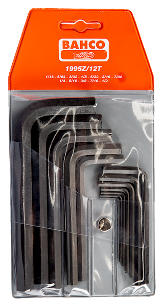 HEX KEY SET 12 PCS AF 1/16-1/2