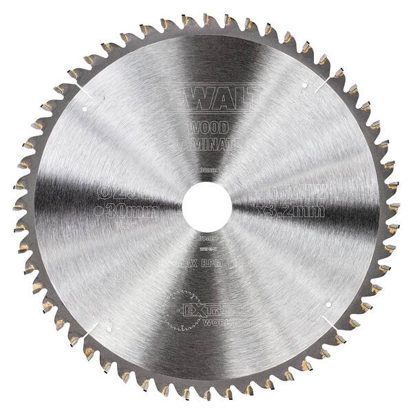 DT4097-QZ PIŁA TARCZOWA 235X30MM 56T LAMINAT, MDF, TWORZYWO ALUMINIUM, PILARKI PRZENOŚNE