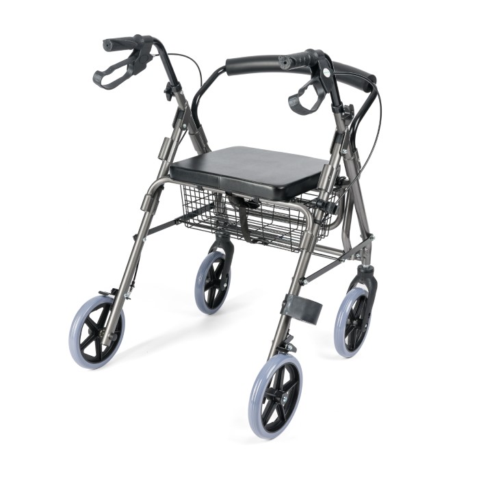 NFZ - Podpórka czterokołowa aluminiowa z podparciem na nogi TGR-R RA 888