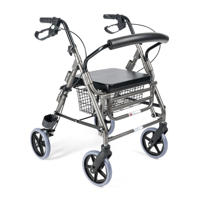 NFZ - Podpórka czterokołowa aluminiowa z podparciem na nogi TGR-R RA 888