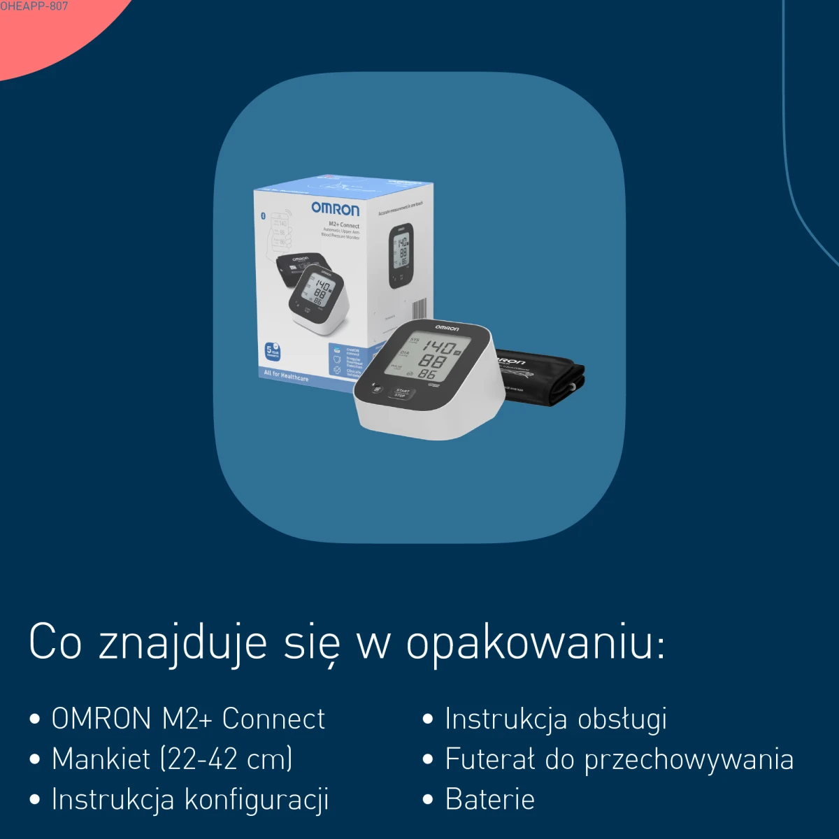 Ciśnieniomierz naramienny OMRON M2+ CONNECT 