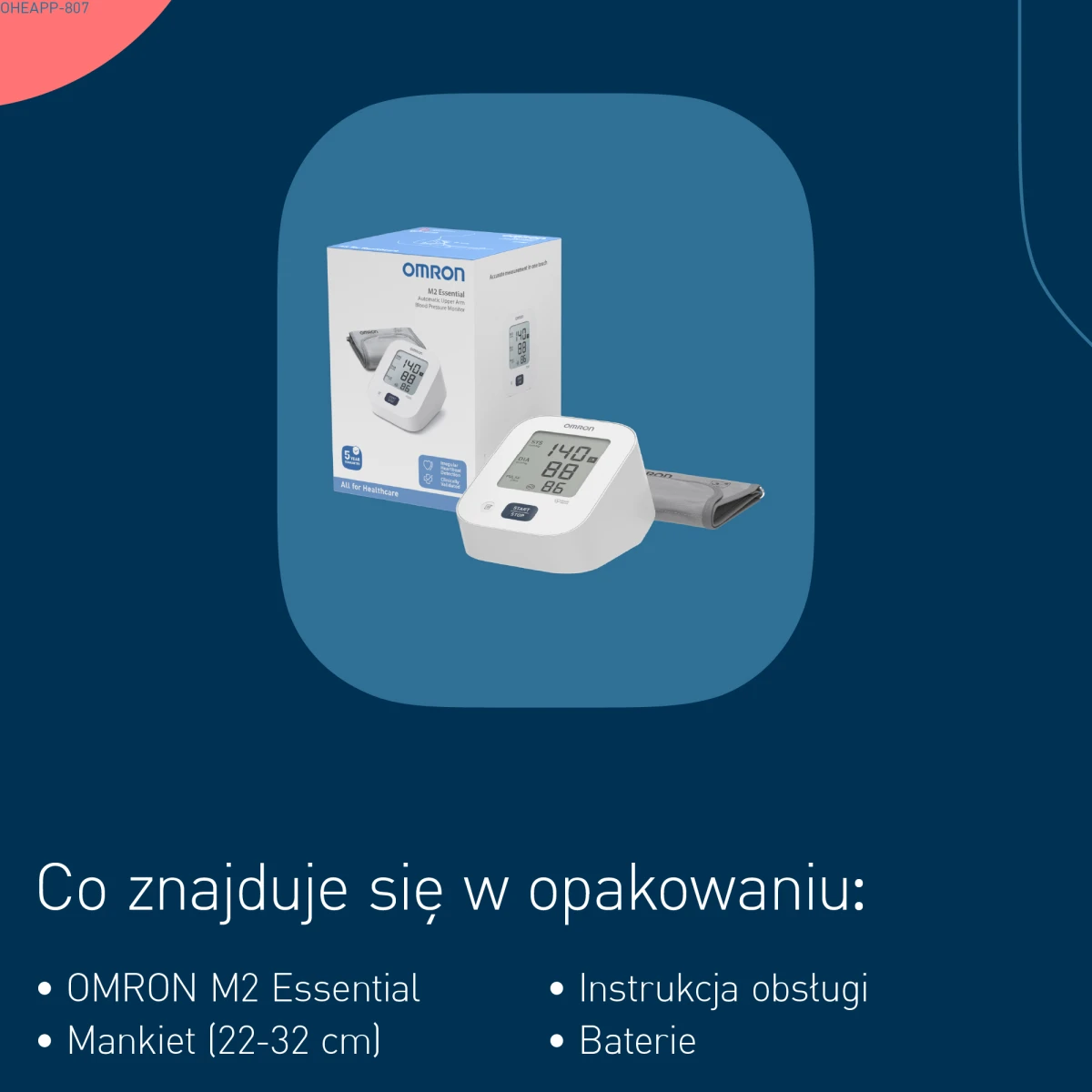 Ciśnieniomierz naramienny OMRON M2 ESSENTIAL 