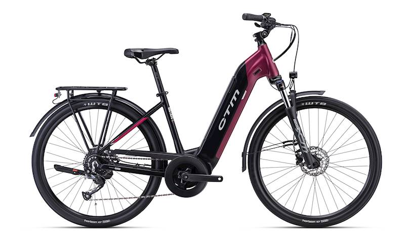 CTM METRIC LADY 1.0 16" czarny/bordo e-bike 2023