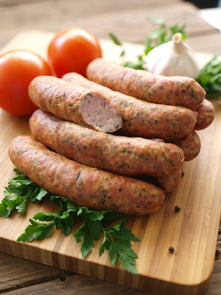 Kiełbasa z czosnkiem niedźwiedzim Mróz