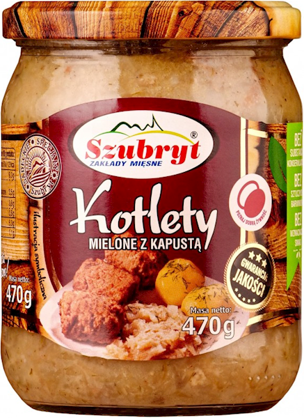 Kotlety mielone z kapustą 470 g Szubryt