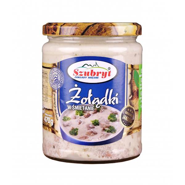 Żołądki drobiowe w śmietanie 470 g Szubryt