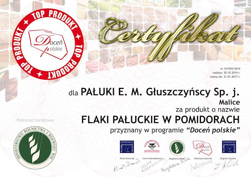 Flaki pałuckie w pomidorach 800 g