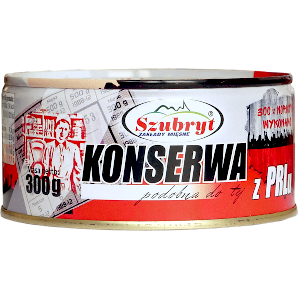 Konserwa z PRL-u 300 g Szubryt