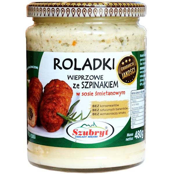 Roladki ze szpinakiem w sosie śmietanowym [480g] Szubryt