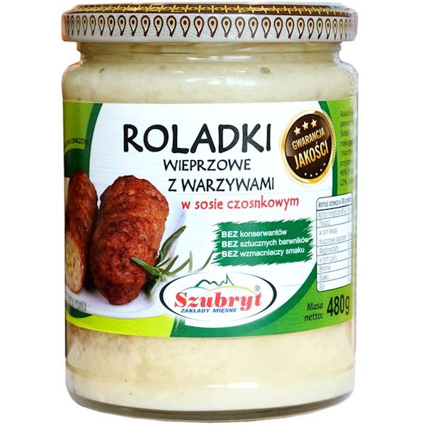 Roladki z warzywami w sosie czosnkowym [480g] Szubryt