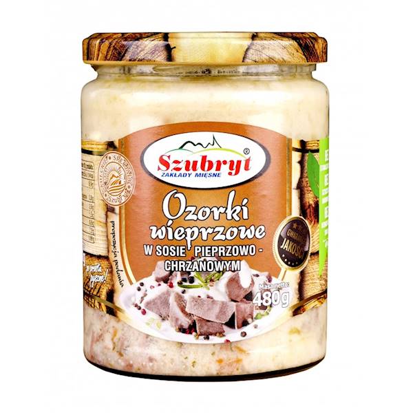 Ozorki wieprzowe w sosie chrzanowym Szubryt