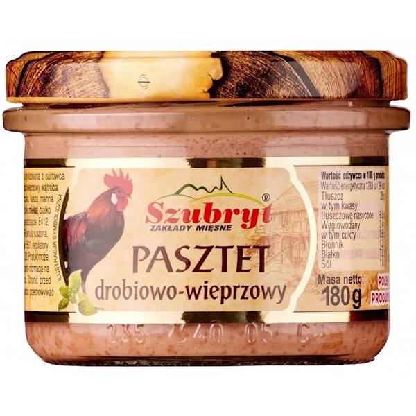 Pasztet drobiowo-wieprzowy 180 g Szubryt