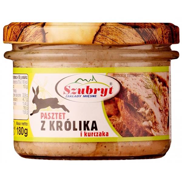 Pasztet KRÓLIK słoik 180 g Szubryt