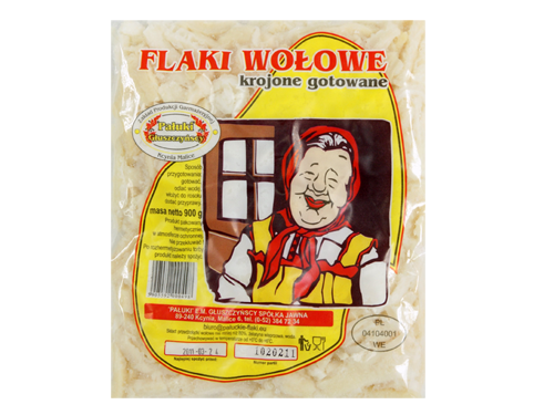 Flaki wołowe krojone gotowane Pałuckie 900 g