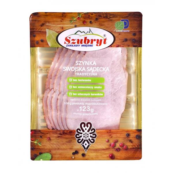 Szynka swojska tradycyjna PLASTRY 80 g  Szubryt  