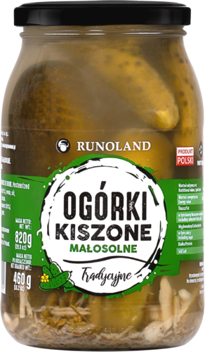 Ogórki kiszone małosolne 820 g (460 g) Runoland