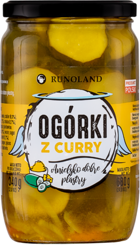 Ogórki z CURRY 680g/340g Runoland