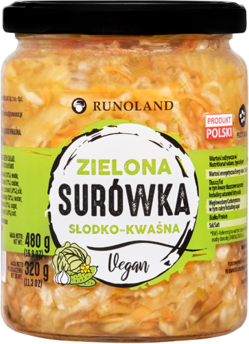 Surówka ZIELONA Słodko-Kwaśna 480g Runoland