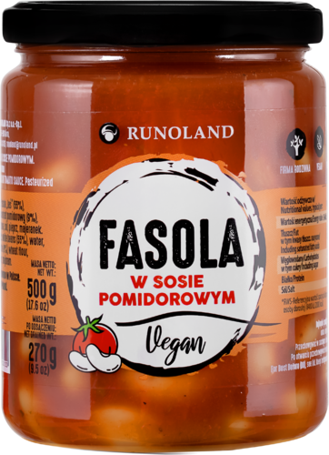 Fasola w sosie pomidorowym 500 g Runoland