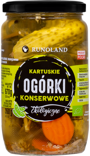 Ogórki konserwowe Kartuskie EKO 670 g Runoland
