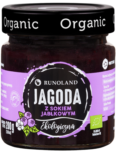EKO Słodka przekąska Jagoda z sokiem jabłkowym 200 g
