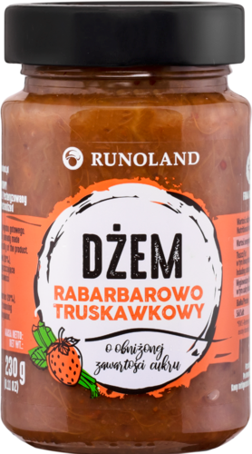Dżem rabarbarowo truskawkowy 240 g Runoland