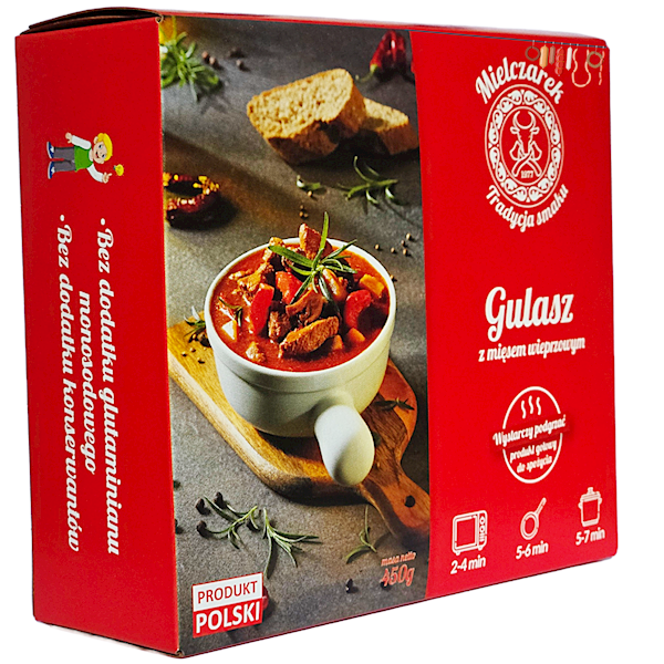 Gulasz z mięsem wieprzowym 450 g wolnogotowane Mielczarek