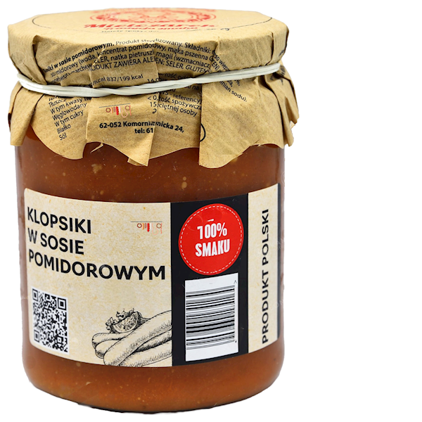 Klopsiki w sosie pomidorowym 490 g słoik Mielczarek