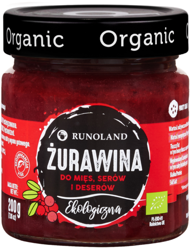 Żurawina do mięs serów i deserów EKO 200 g Runoland