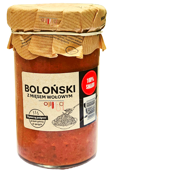 Sos boloński z mięsem WOŁWOYM słoik 490 g Mielczarek